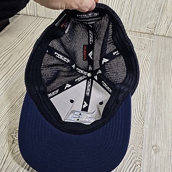 Pacific Headwear Pro Model Blue Trucker Hat Detriot Tigers MLB - Picture 6 of 9